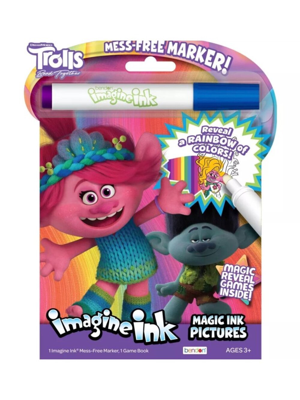Trolls Band Together Imagine Ink Book Marker Kids Activity Car Trips Ages 3+